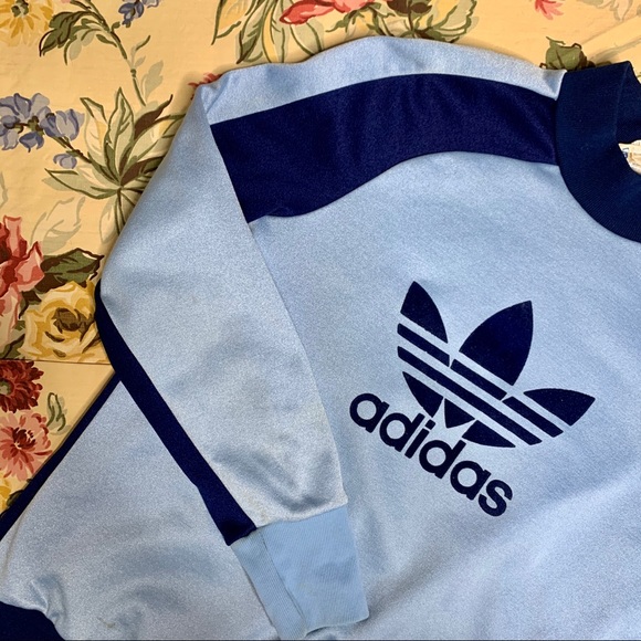 baby blue adidas crew neck